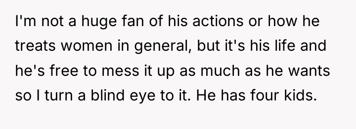 I'm not a huge fan of his actions or how...