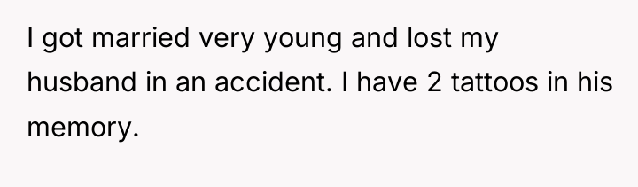 I got married very young and lost my husband in...