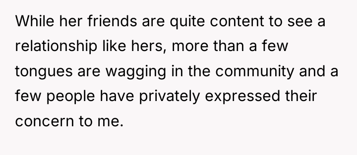 While her friends are quite content to see a relationship...