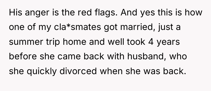 His anger is the red flags. And yes this is...