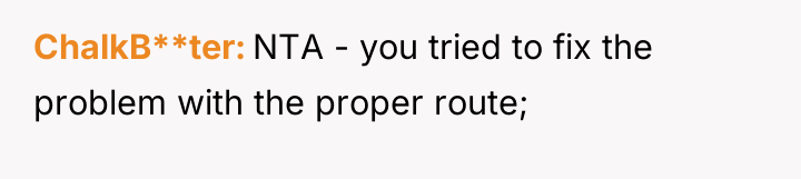 ChalkB**ter NTA - you tried to fix the problem with...