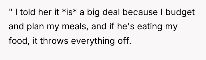 " I told her it *is* a big deal because...