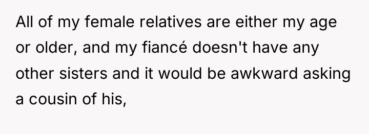 All of my female relatives are either my age or...