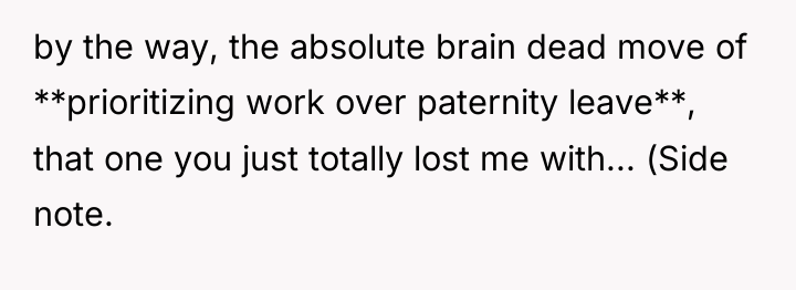 by the way, the absolute brain dead move of **prioritizing...