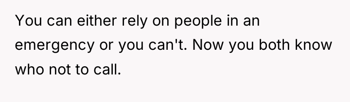 You can either rely on people in an emergency or...