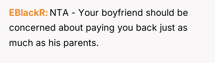 EBlackR NTA - Your boyfriend should be concerned about paying...