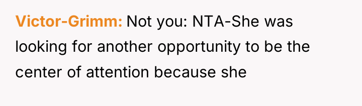 Victor-Grimm Not you: NTA-She was looking for another opportunity to...