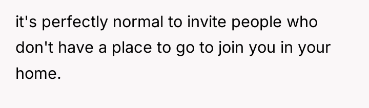 it's perfectly normal to invite people who don't have a...
