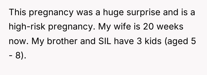 This pregnancy was a huge surprise and is a high-risk...