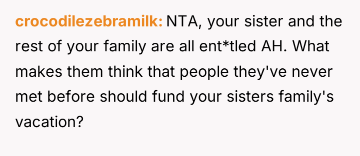 crocodilezebramilk NTA, your sister and the rest of your family...