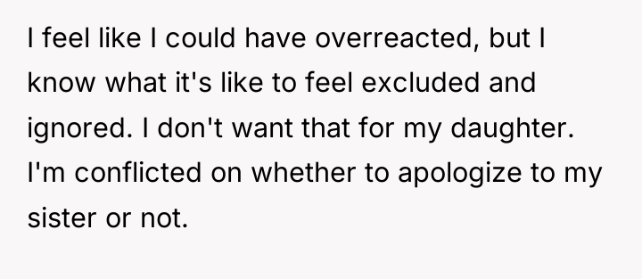 I feel like I could have overreacted, but I know...