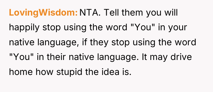 LovingWisdom NTA. Tell them you will happily stop using the...