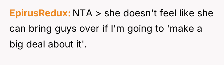EpirusRedux NTA > she doesn't feel like she can bring...
