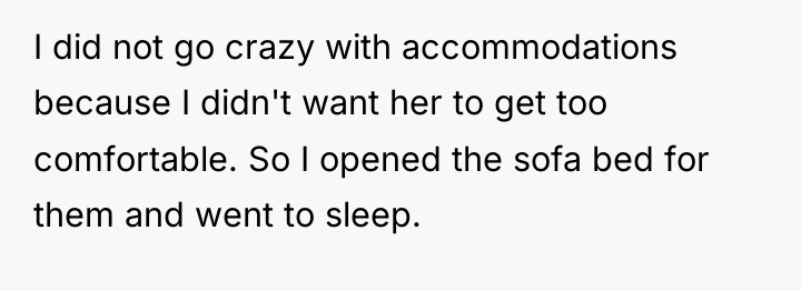 I did not go crazy with accommodations because I didn't...