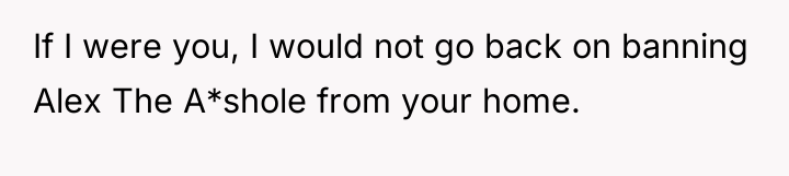If I were you, I would not go back on...