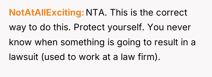 NotAtAllExciting NTA. This is the correct way to do this....