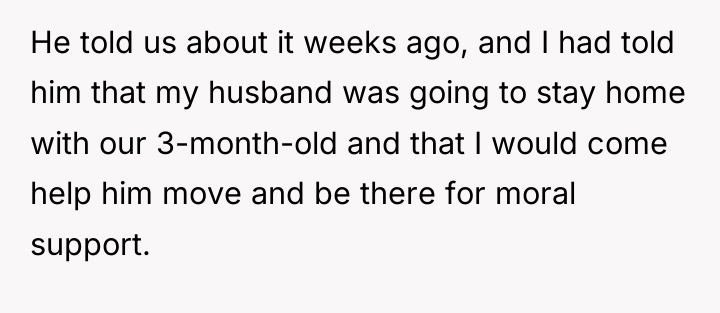 He told us about it weeks ago, and I had...