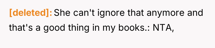 [deleted] She can't ignore that anymore and that's a good...