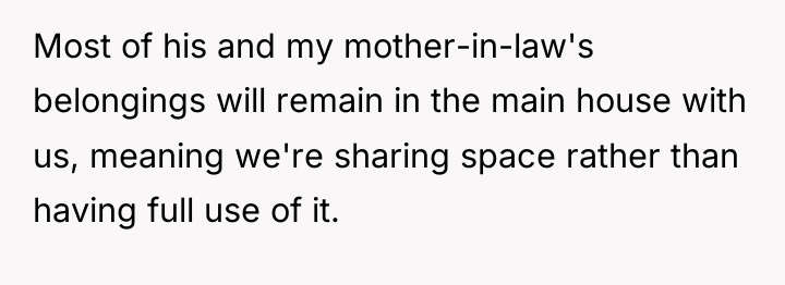 Most of his and my mother-in-law's belongings will remain in...