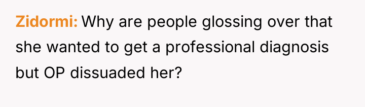 Zidormi Why are people glossing over that she wanted to...