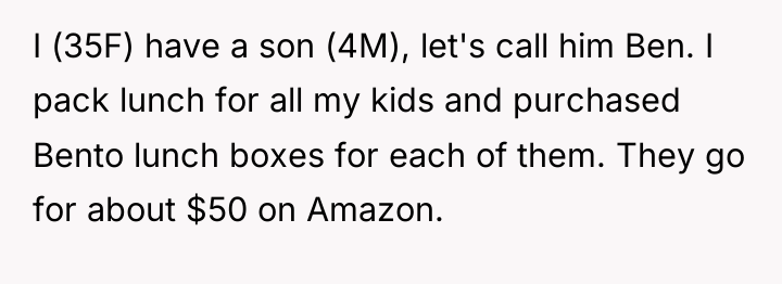 I (35F) have a son (4M), let's call him Ben....