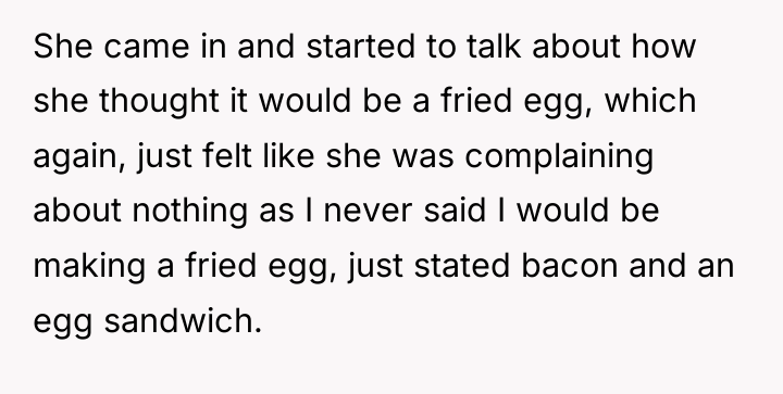 She came in and started to talk about how she...