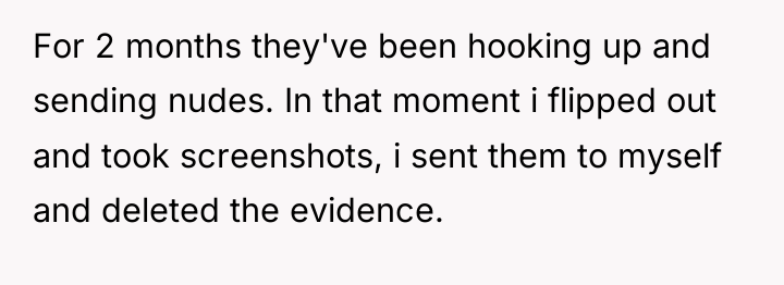 For 2 months they've been hooking up and sending nudes....