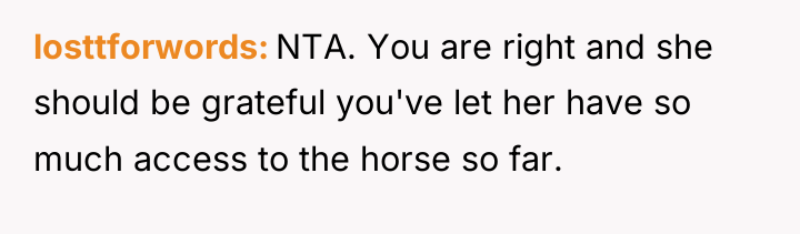 losttforwords NTA. You are right and she should be grateful...