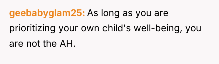 geebabyglam25 As long as you are prioritizing your own child's...