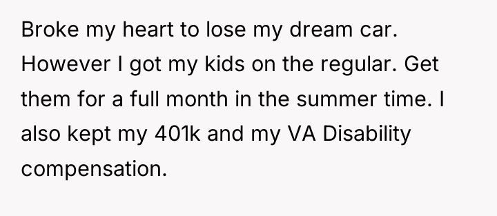 Broke my heart to lose my dream car. However I...
