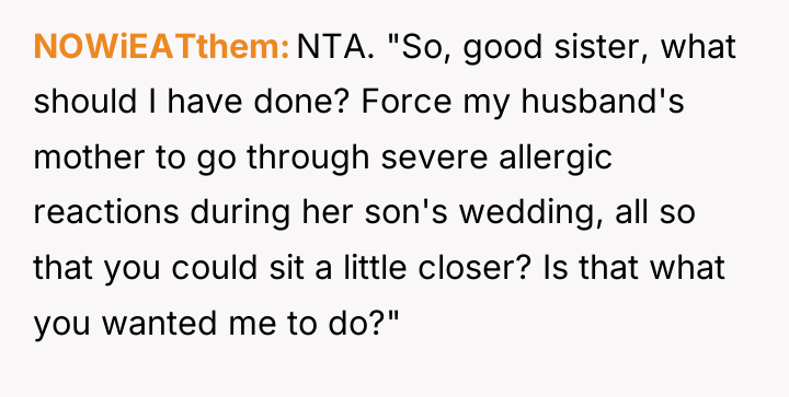 NOWiEATthem NTA. "So, good sister, what should I have done?...