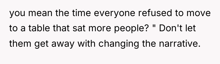 you mean the time everyone refused to move to a...