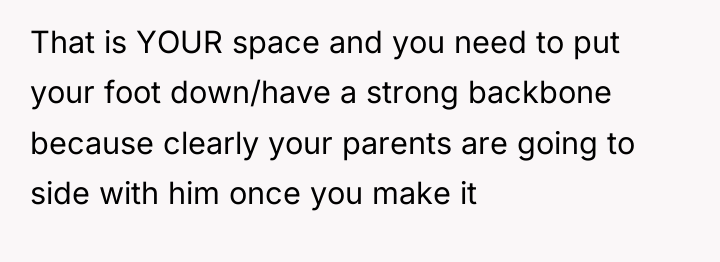 That is YOUR space and you need to put your...