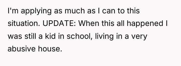 I'm applying as much as I can to this situation....