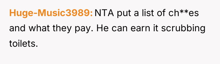 Huge-Music3989 NTA put a list of ch**es and what they...
