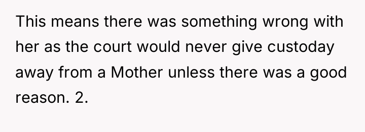 This means there was something wrong with her as the...