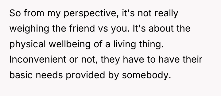 So from my perspective, it's not really weighing the friend...