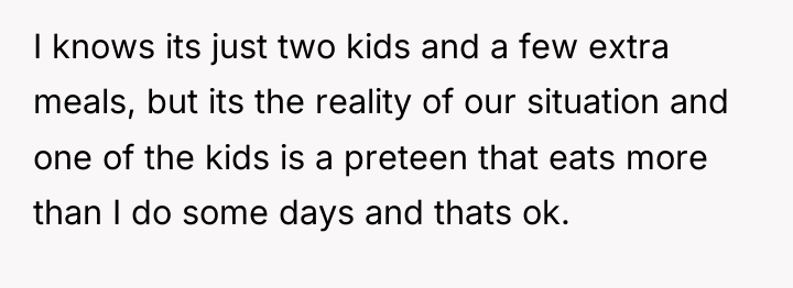 I knows its just two kids and a few extra...