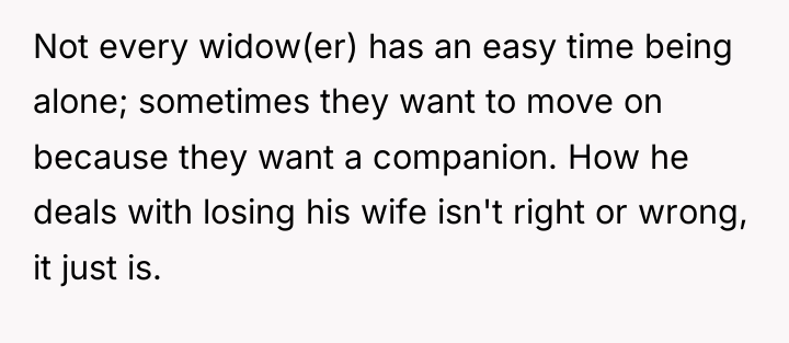 Not every widow(er) has an easy time being alone; sometimes...