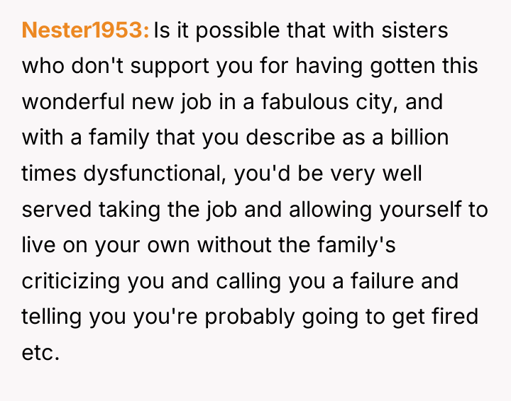 Nester1953 Is it possible that with sisters who don't support...