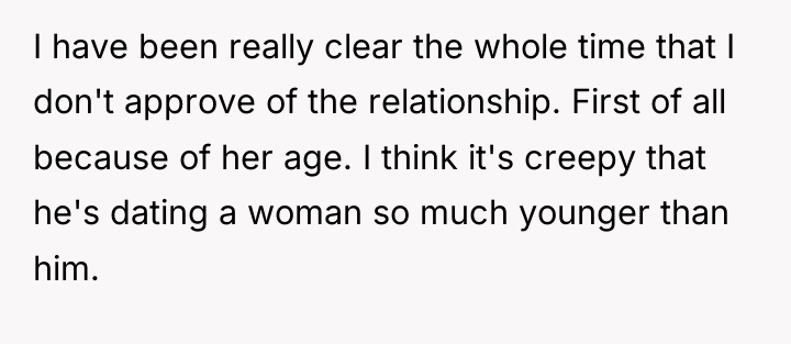 I have been really clear the whole time that I...
