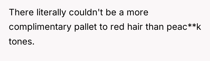 There literally couldn't be a more complimentary pallet to red...