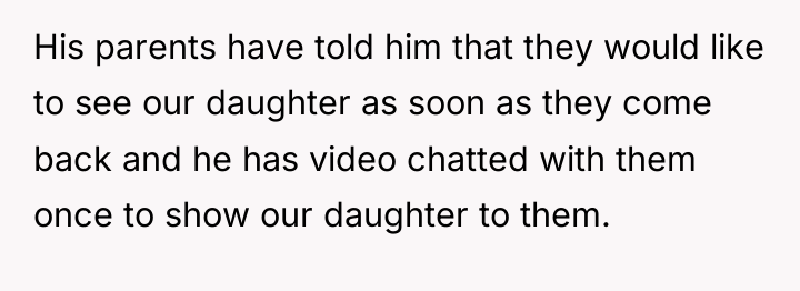 His parents have told him that they would like to...