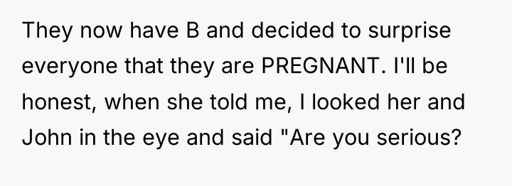 They now have B and decided to surprise everyone that...