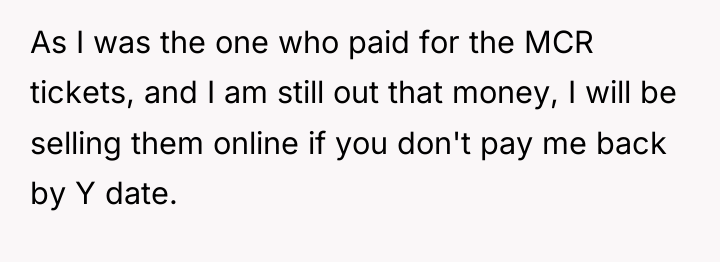 As I was the one who paid for the MCR...