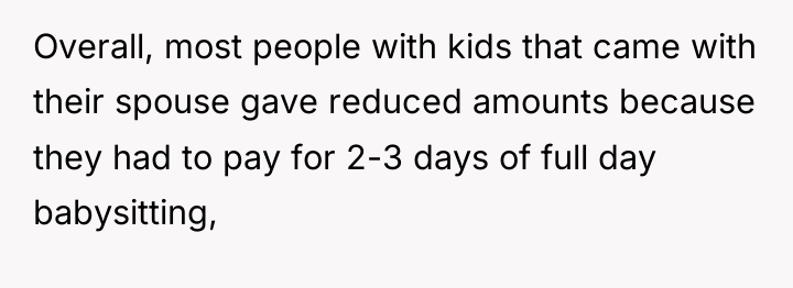 Overall, most people with kids that came with their spouse...