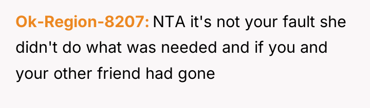 Ok-Region-8207 NTA it's not your fault she didn't do what...