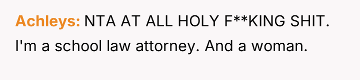 Achleys NTA AT ALL HOLY F**KING SHIT. I'm a school...