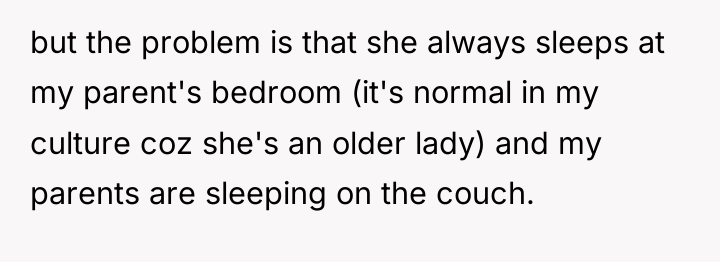 but the problem is that she always sleeps at my...