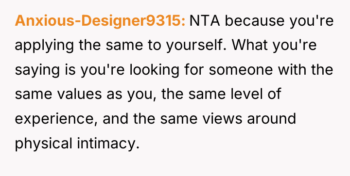 Anxious-Designer9315 NTA because you're applying the same to yourself. What...
